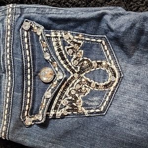 💋🔥Bling Rhinestone Sparkly Western Jeans Rodeo Cowgirl